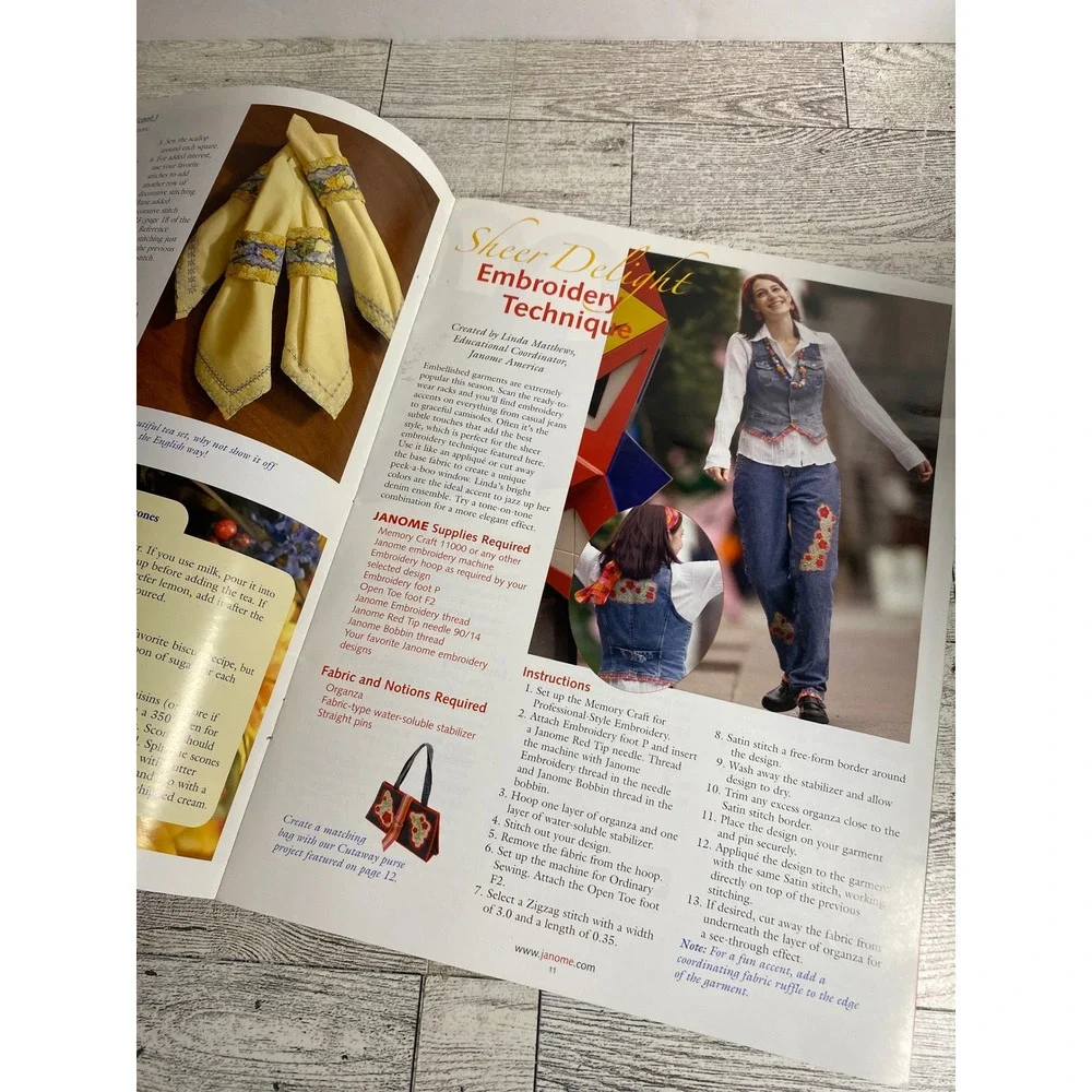 Janome Digest Fall 2006 No. 32 Sewing Serging Embroidery Magazine Patterns‎